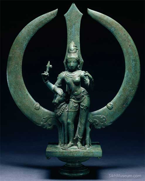 Shiva - Symbolical Trishula And Crescent Moon